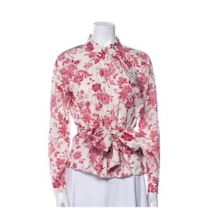 SÉZANE Floral Print Long Sleeve Blouse Size: M | US10,